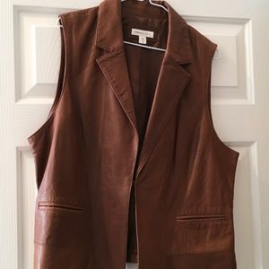 Tan Leather Vest